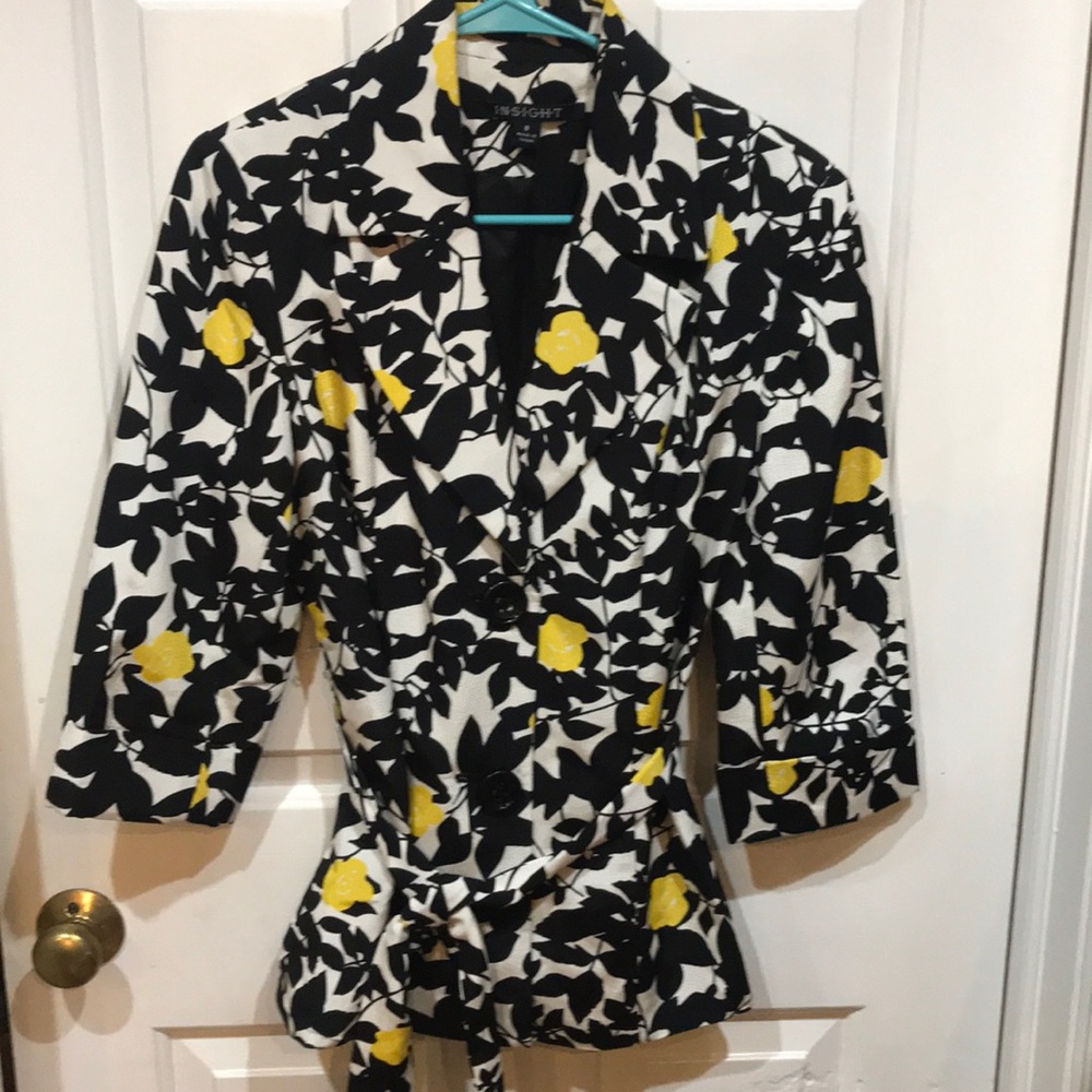 Yellow/Black Floral Jacket